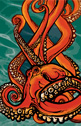 Pseudomanitou - 4 of Diamonds - giant pacific octopus